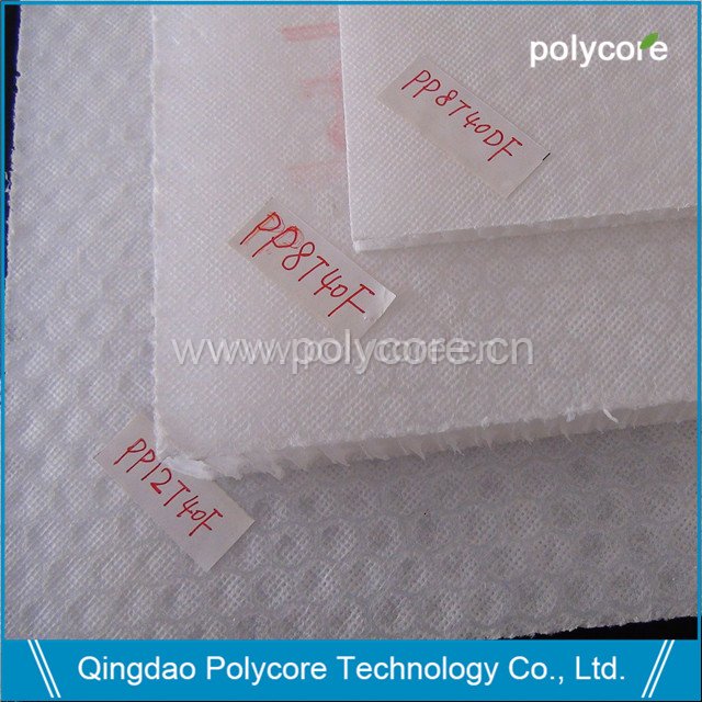 PP honeycomb sheet as light weight stiffness strength waterproof core material in floor,wall,partition of transportation vehicle