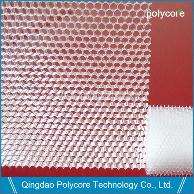 PC honeycomb sheet as saving energy material in building 