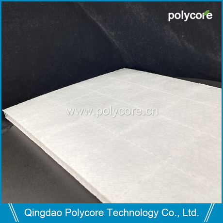 PP honeycomb sheet with slit act as structual material for shaping in application such as hull,canopy of yatch,boat 